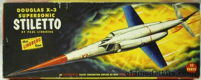 Lindberg 1/48 Douglas X-3 Stiletto, 530-98 plastic model kit